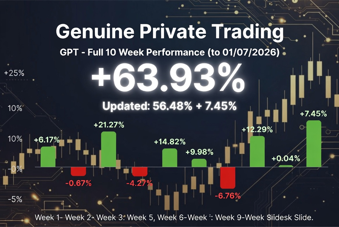 All Time performance chart for Genuine Private Trading showing +63.93%